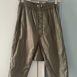 RARE SISYPHUS RICK OWENS DRAWSTRING CROP PANTS SILVER SIZE 46
